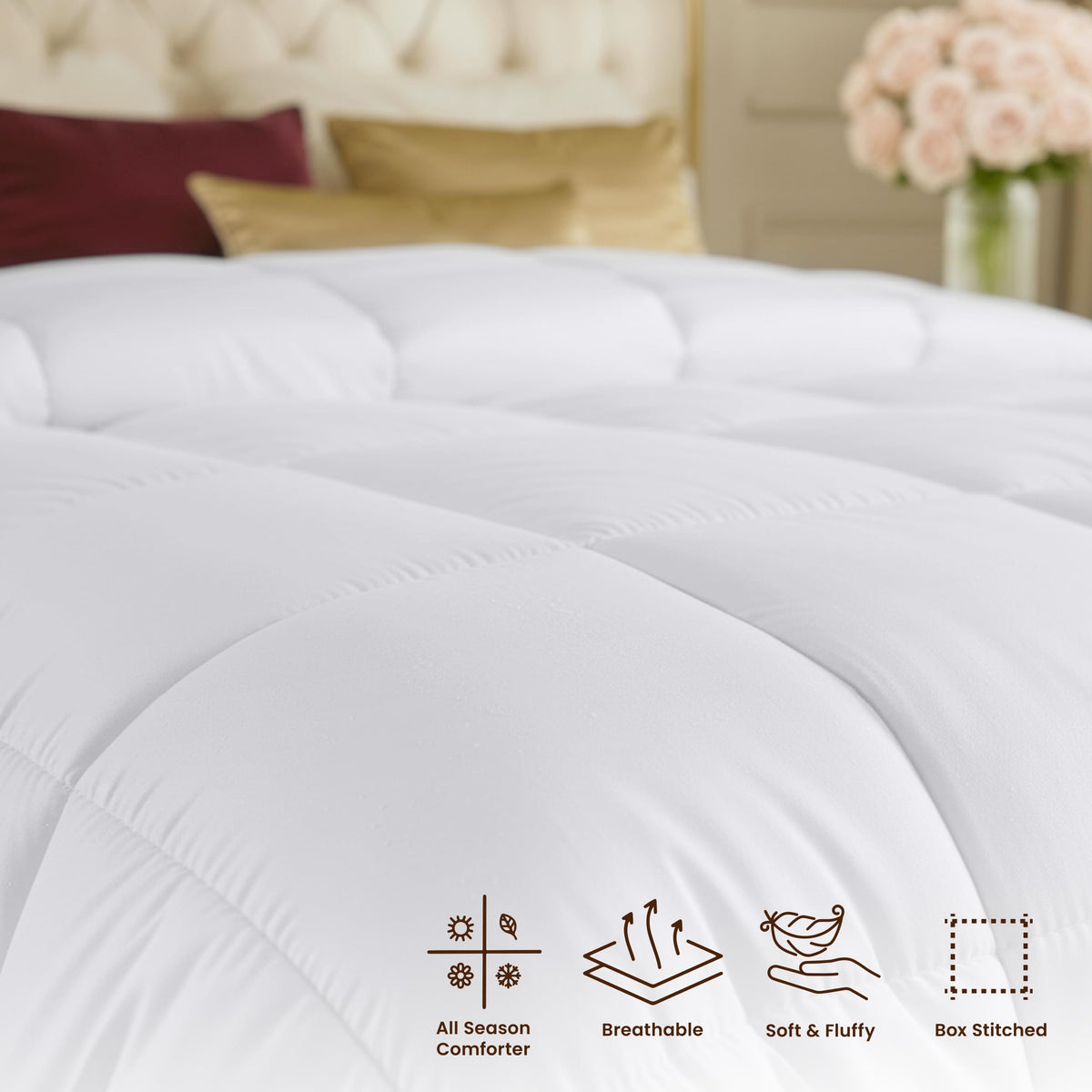 Utopia Bedding Down Alternative Comforter, King, White