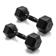 CAP Barbell Coated Hex Dumbbell Pair, Black Handle, 8 lb