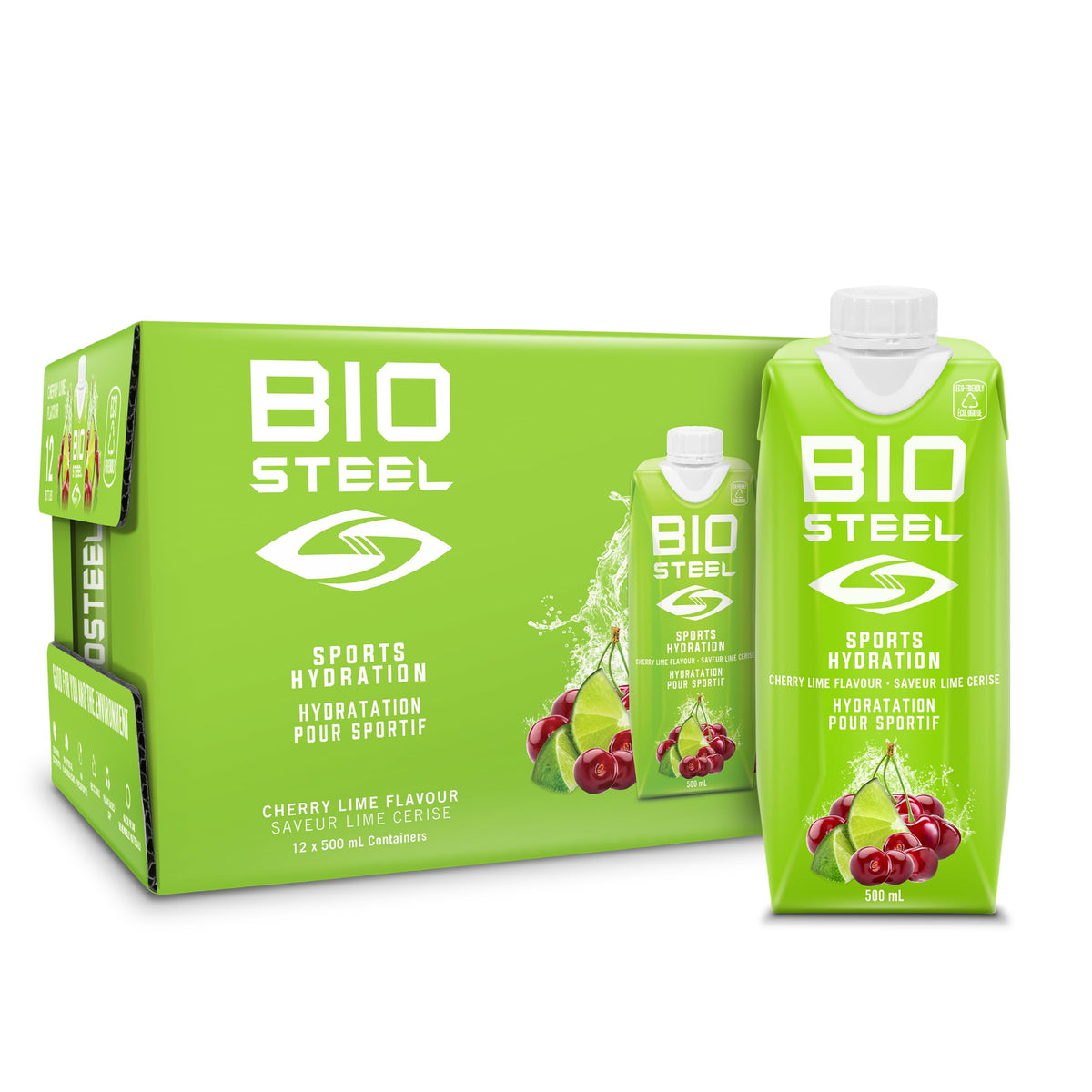 BioSteel Electrolyte Sports Drink, Cherry Lime, 12 x 500 ml