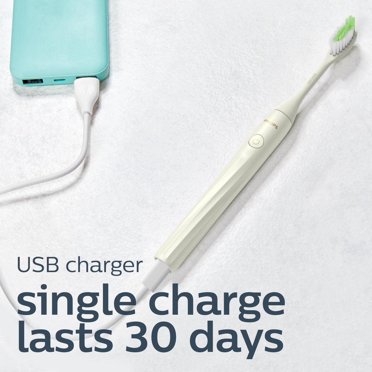 Philips One by Sonicare Battery Toothbrush, 1 Brush Head, White