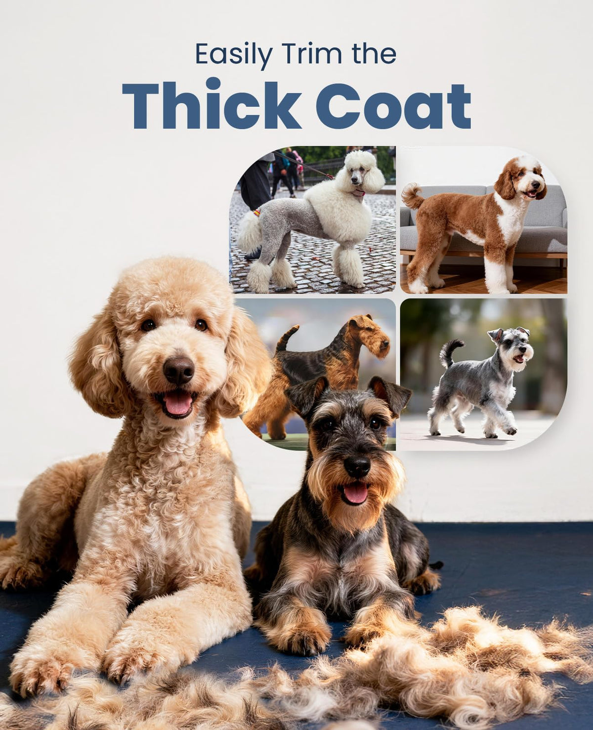 oneisall Cordless Dog Clippers for Thick Coats