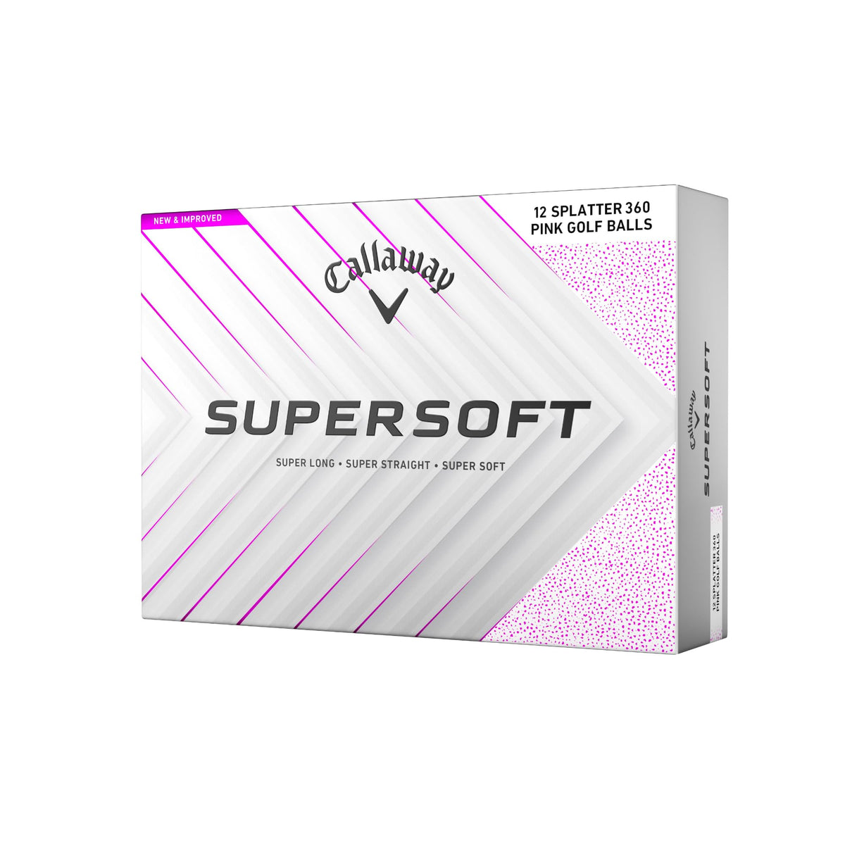 Callaway Supersoft Golf Balls, 2025, Pink Splatter