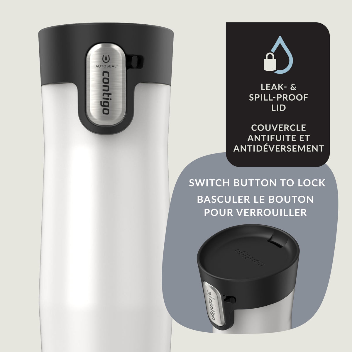 Contigo West Loop 3.0 Travel Mug, 16 oz, Salt
