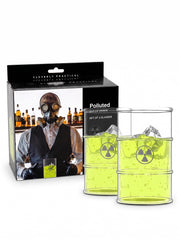 Pund'it Polluted Shatter Resistant Drink Glasses, Set of 2, 16oz