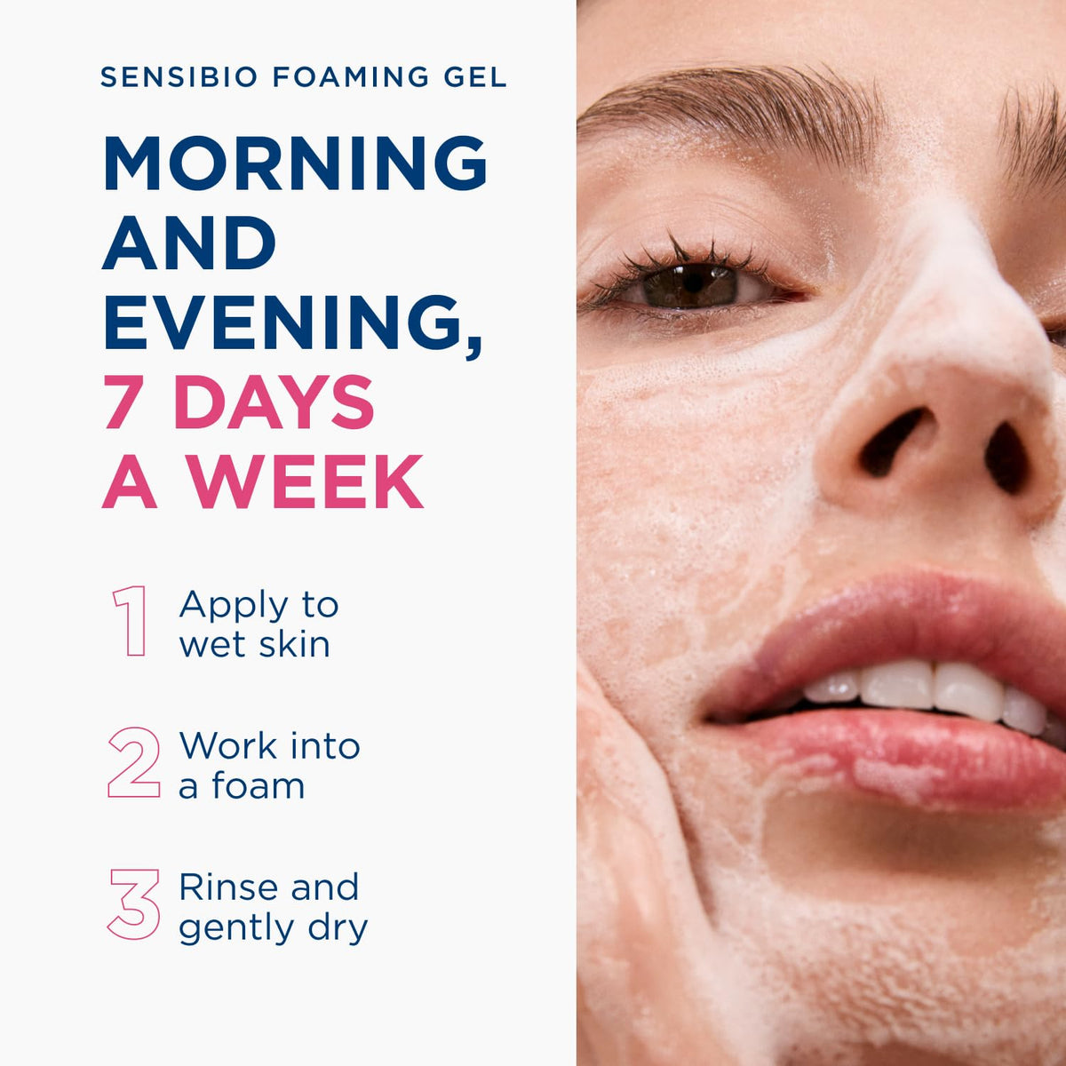 Bioderma Sensibio Foaming Gel Gentle Face Cleanser, 16.9 Fl Oz