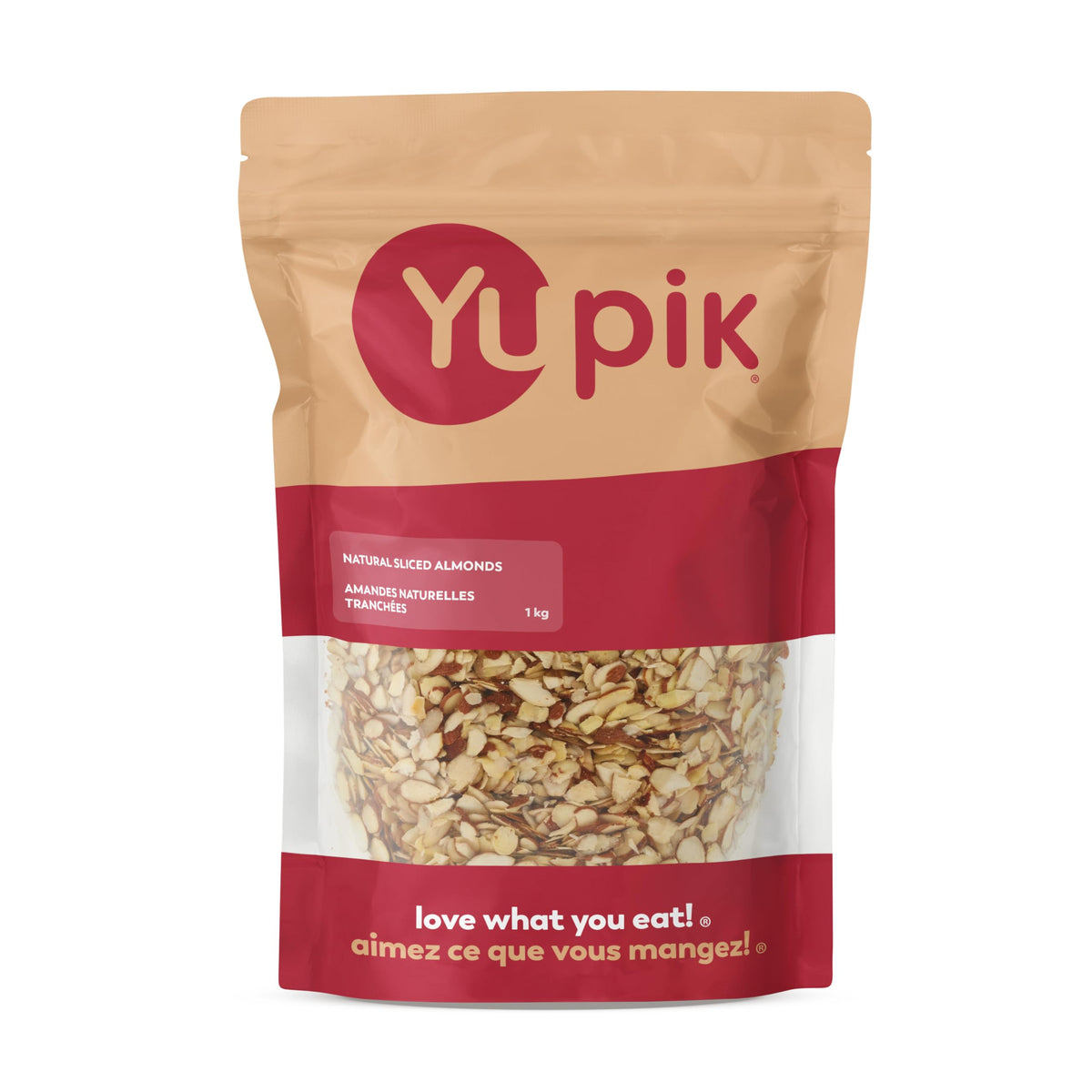 Yupik Unblanched Sliced Almonds with Skins, 1 kg