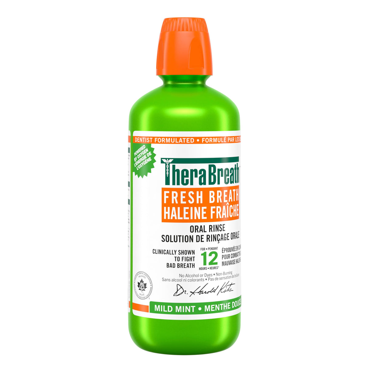 TheraBreath Fresh Breath Oral Rinse, Mild Mint, 1 L