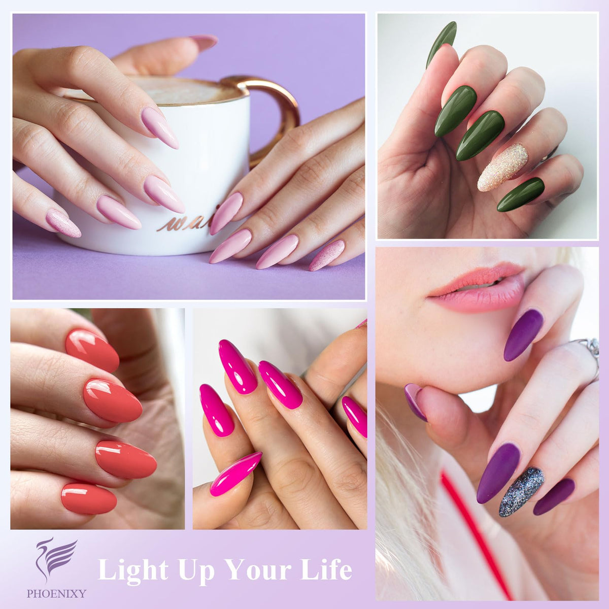 phoenixy Gel Nail Polish Kit, 21 Colors, 24 Pieces