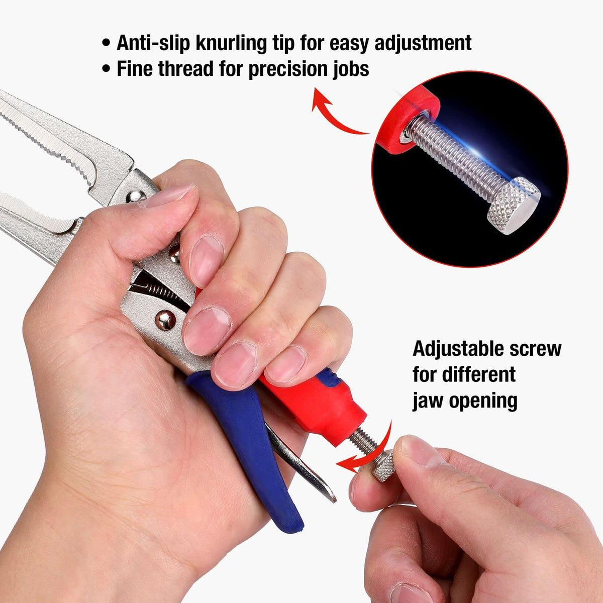 WORKPRO 3-Piece Locking Pliers Set, 10-Inch, 7-Inch, 6-1/2-Inch
