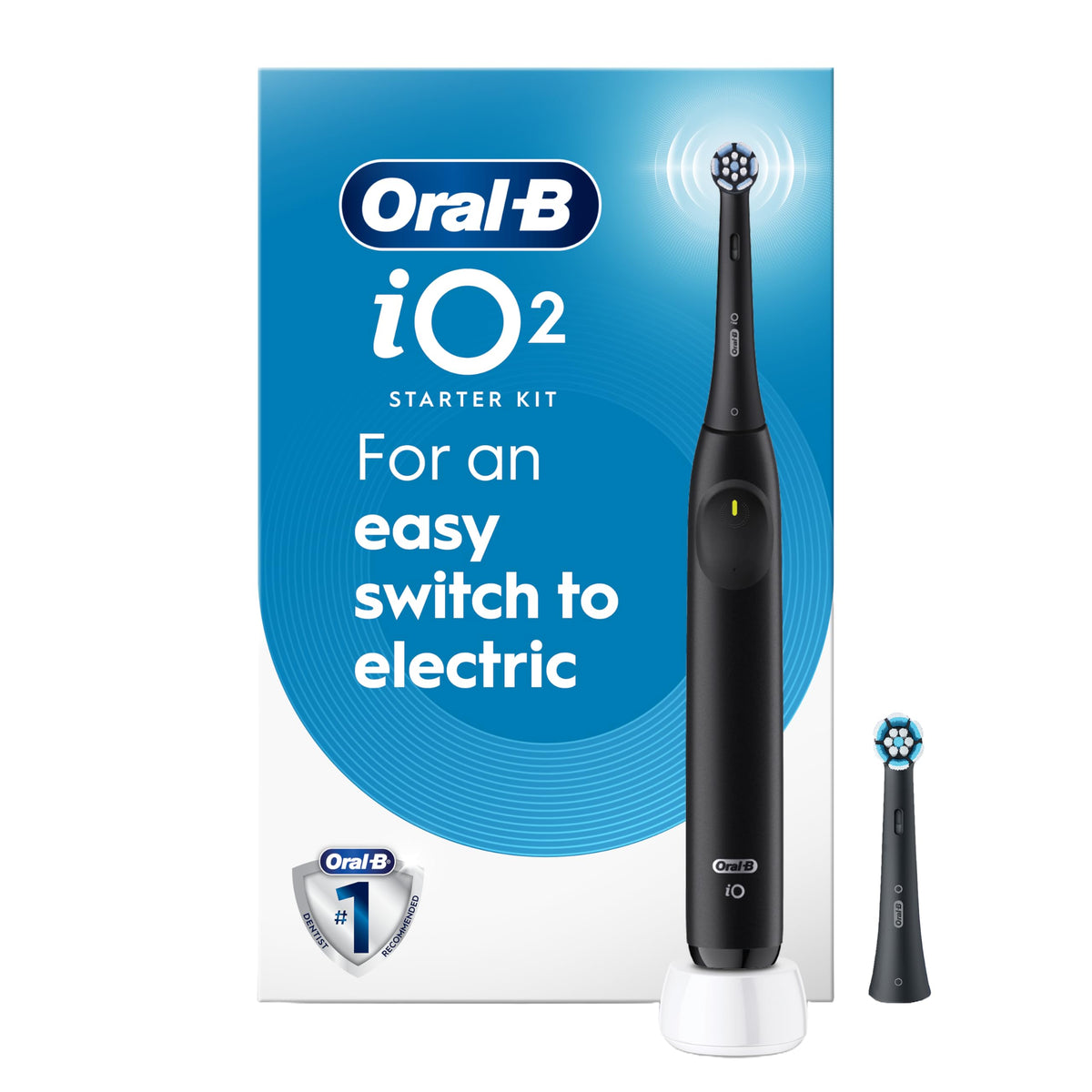 Oral-B iO2 Electric Toothbrush Starter Kit, Night Black, iO Series 2