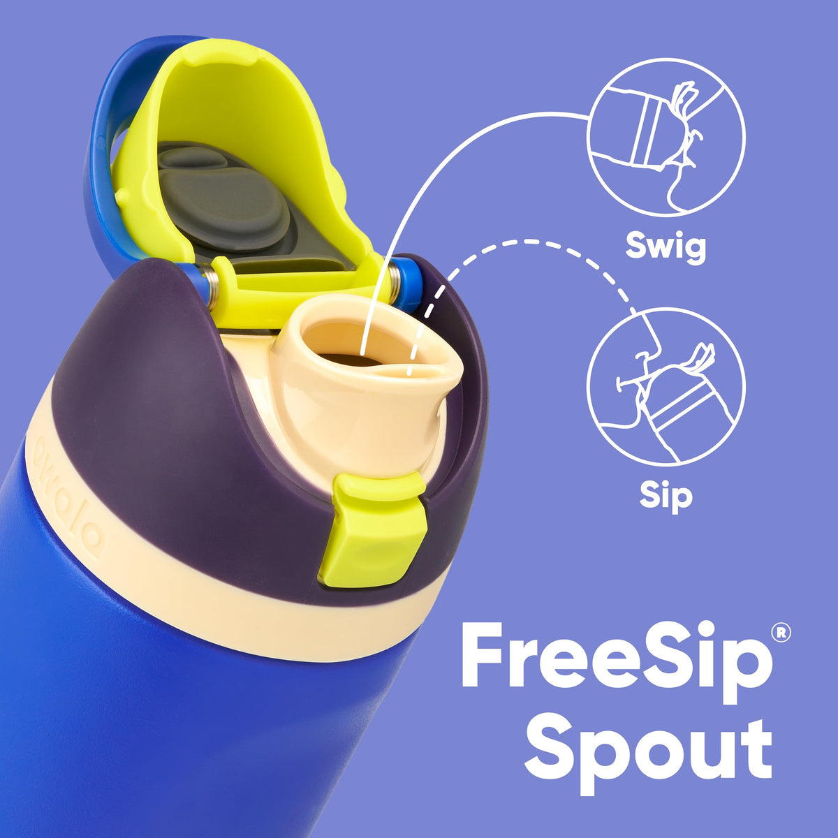 Owala Kids FreeSip Insulated Water Bottle, 16 oz, Celestial Sphere