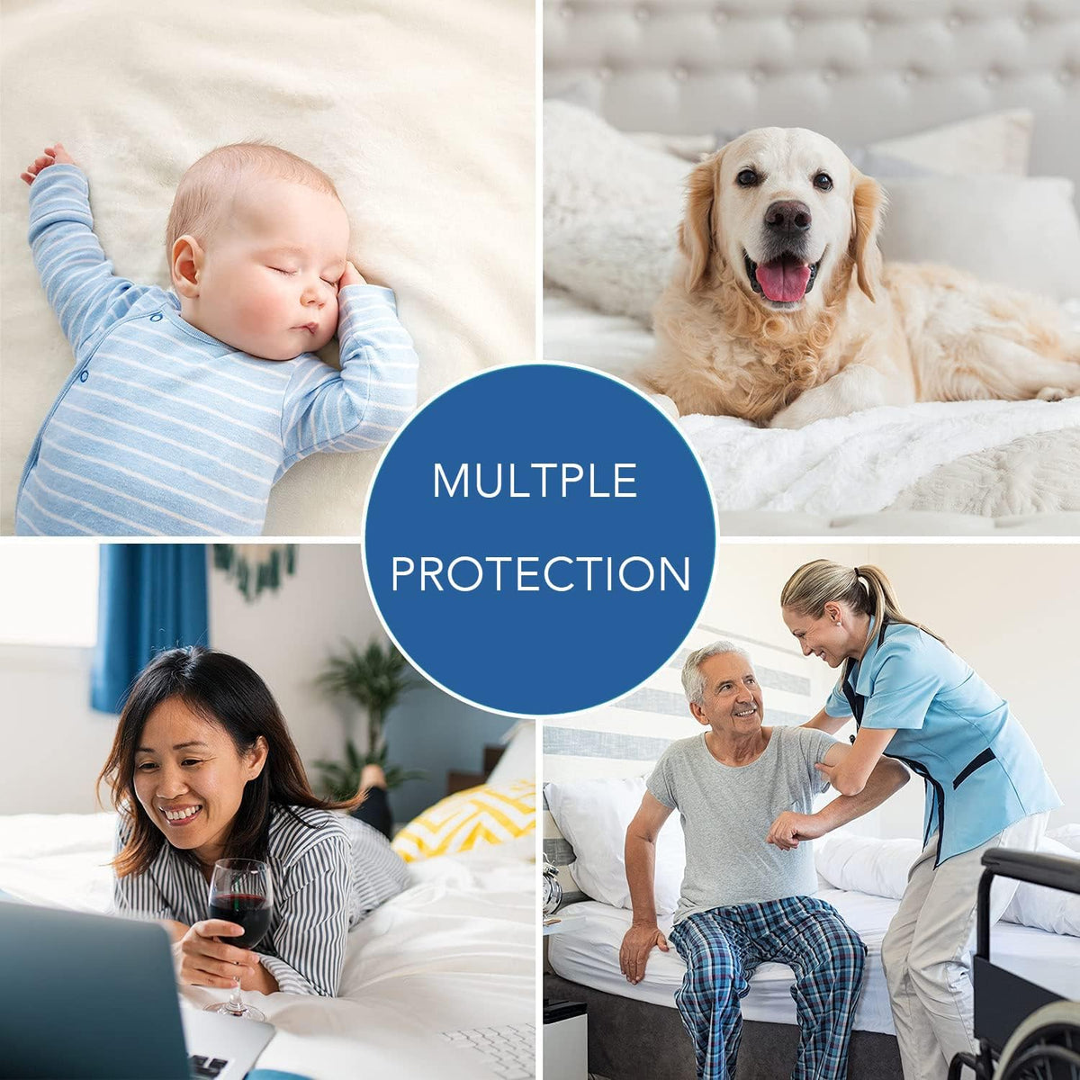 Waterproof Crib Mattress Protector, 28" x 52", White