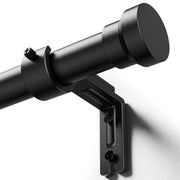 YaFex Heavy Duty 1" Adjustable Curtain Rod, 32-84", Black