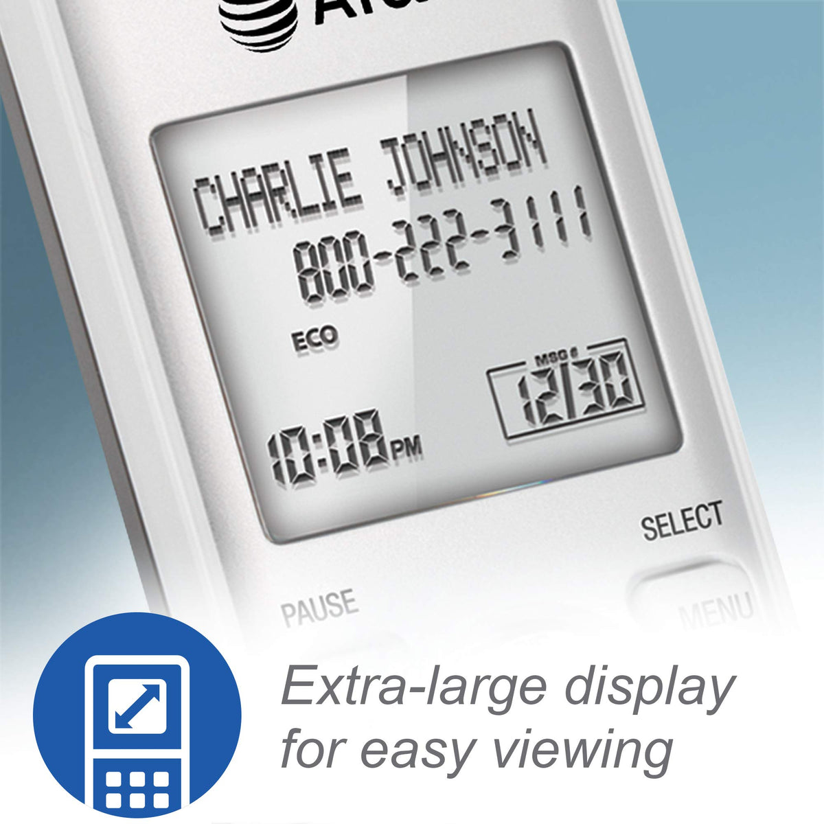 AT&T DECT 6.0 Cordless Phones with Caller ID, 2 Handsets