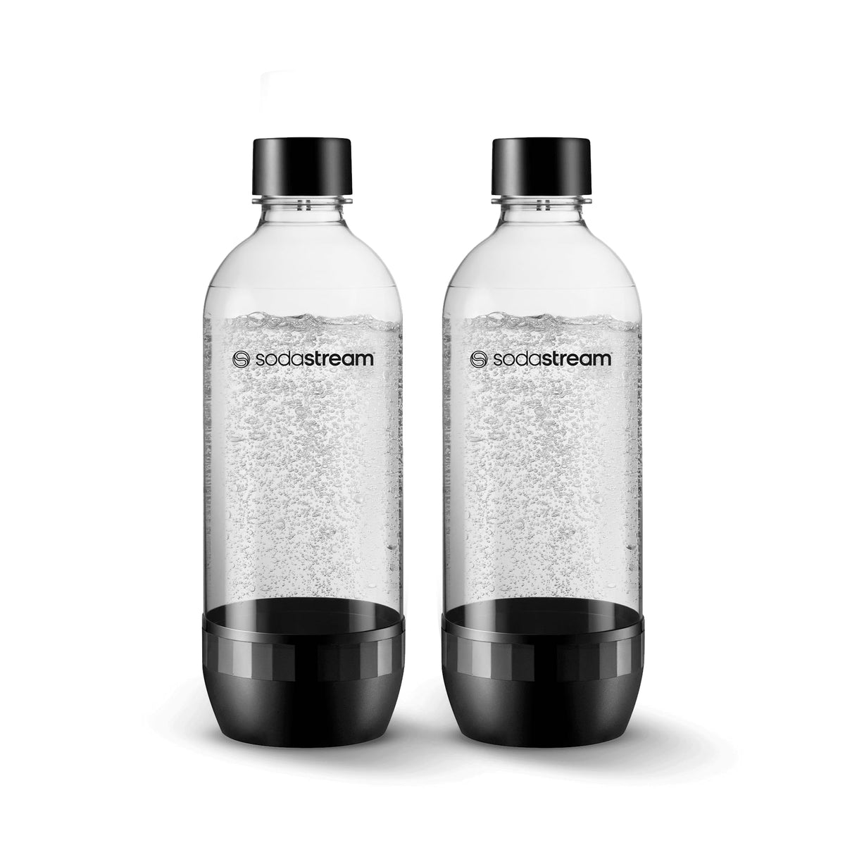 SodaStream 1 L Classic Bottles, Black (2 Pack)