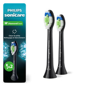 Philips Sonicare W DiamondClean Brush Heads, Black, 2 Pack, HX6062/95