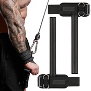 MANUEKLEAR Non-Slip Wrist Straps for Weightlifting, Black, M