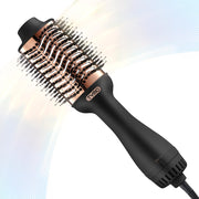 Tymo 4-in-1 Hair Dryer Brush, Oval Titanium Barrel, Gold
