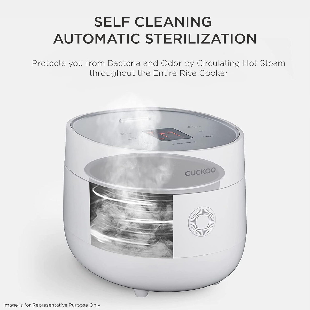 CUCKOO Fuzzy Logic Rice Cooker CR-0675FW, White, 6 Cup Uncooked