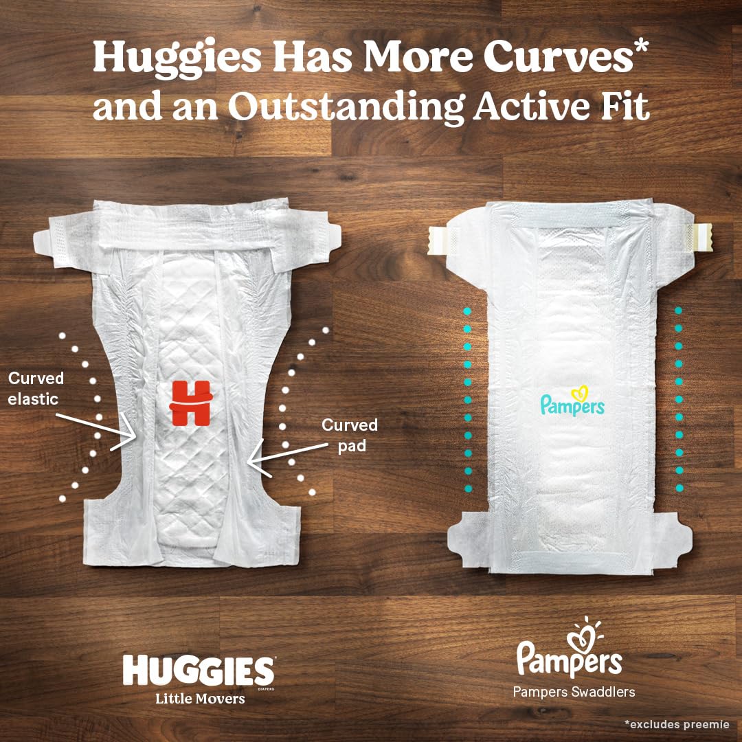 Huggies Little Movers Baby Diapers, Size 4, 120ct, Mega Colossal Pack