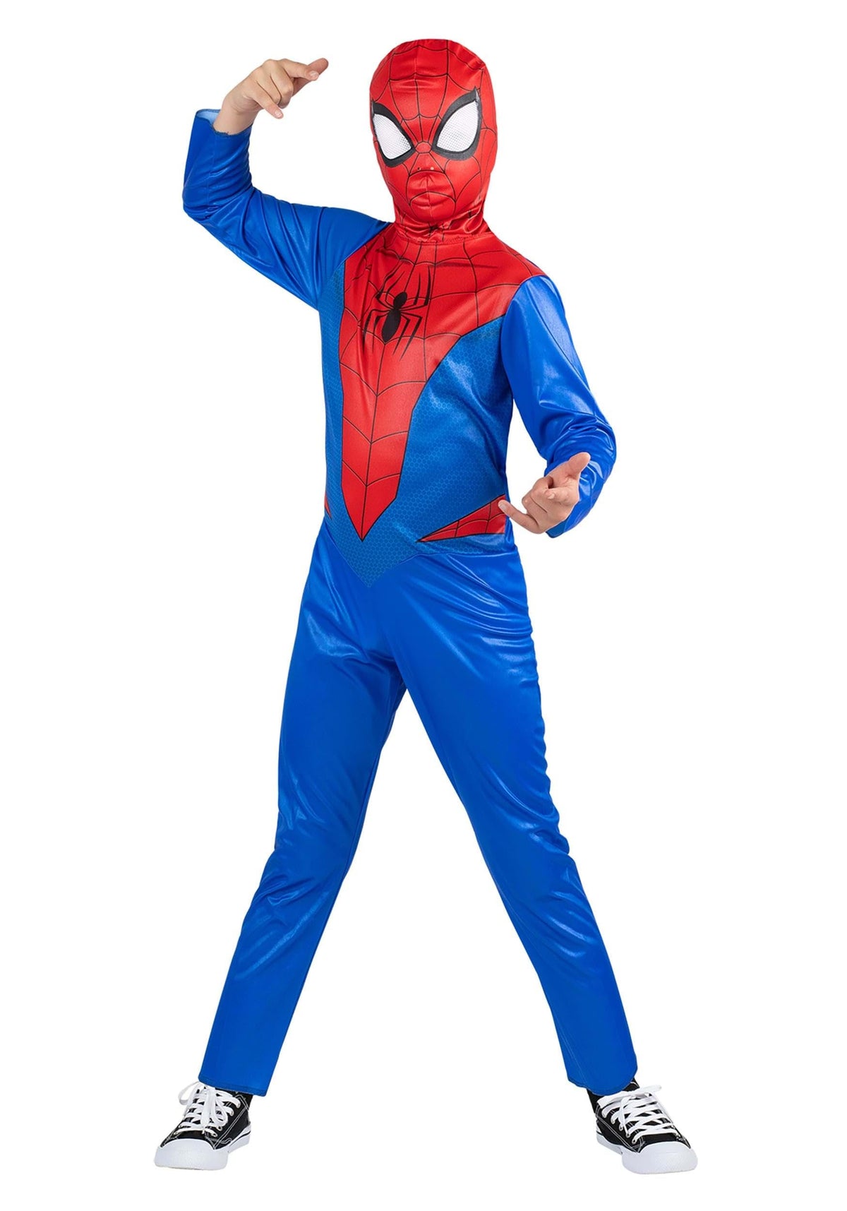 Marvel Spider-Man Youth Costume with Fabric Mask, Red, S