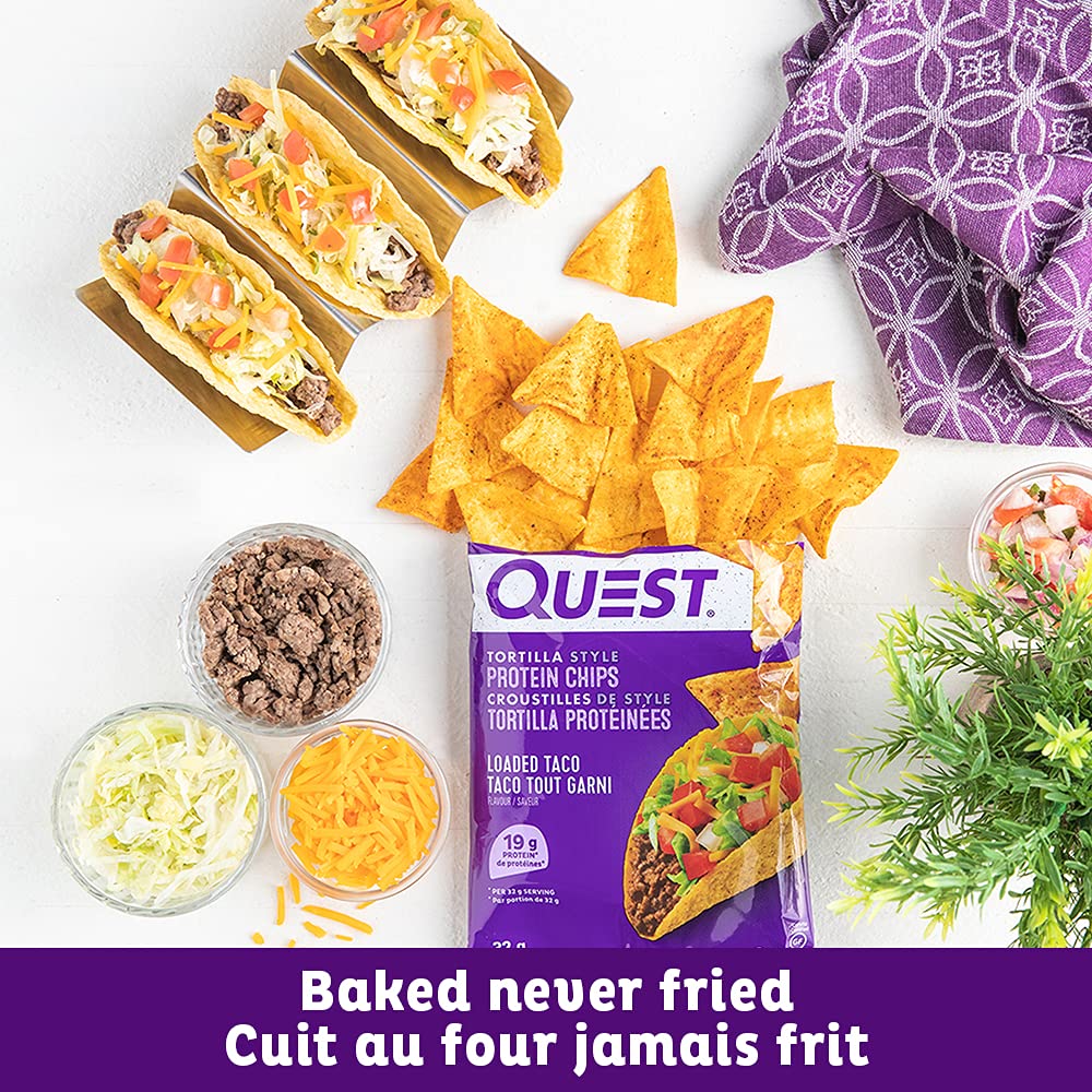 Quest Tortilla Style Protein Chips, Loaded Taco, 8 Count