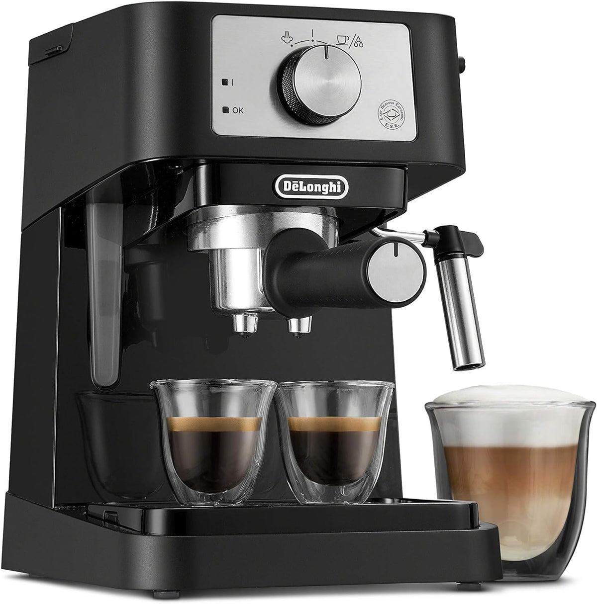 De'Longhi Stilosa Compact Manual Espresso Machine with Milk Frother