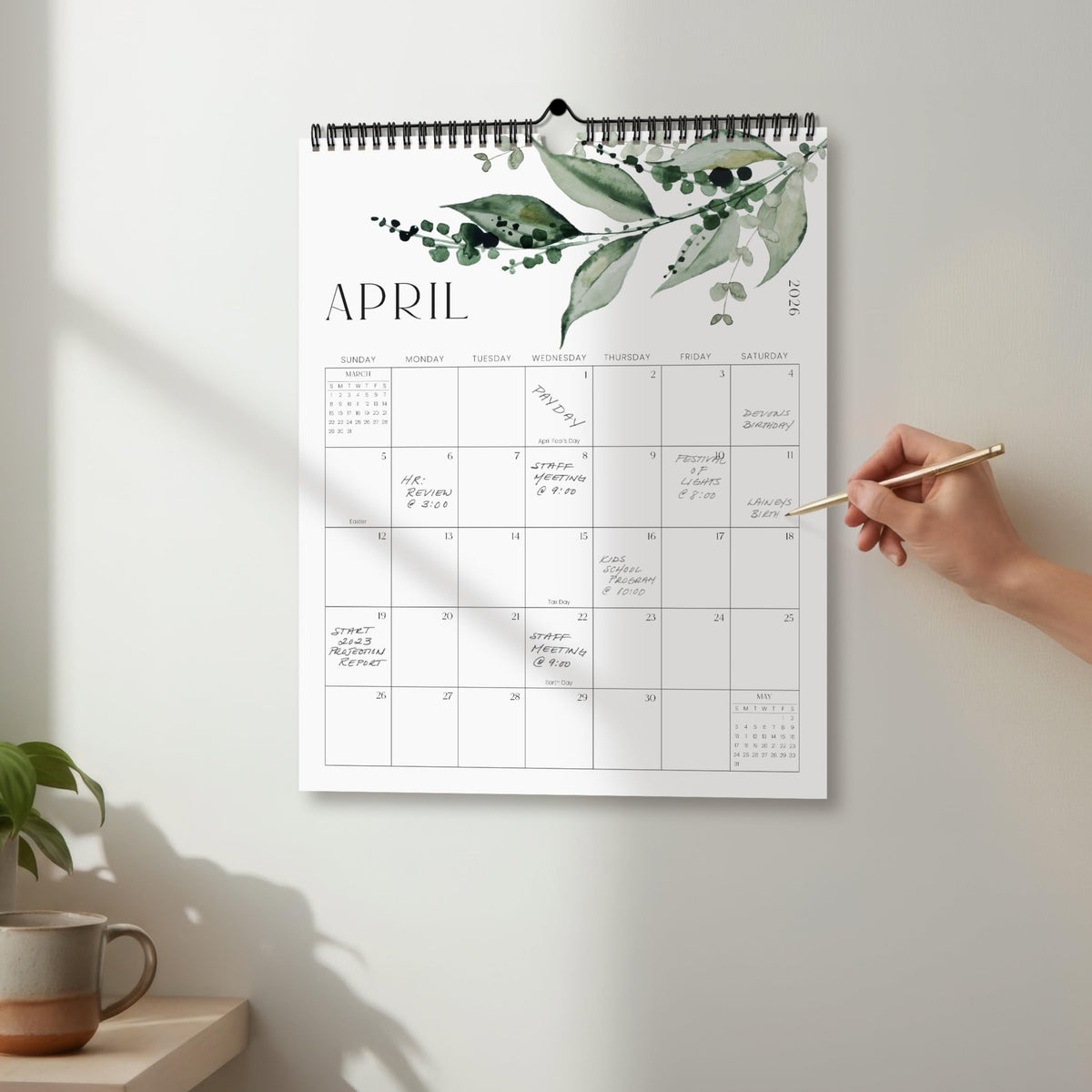 2026-2027 Greenery Wall Calendar