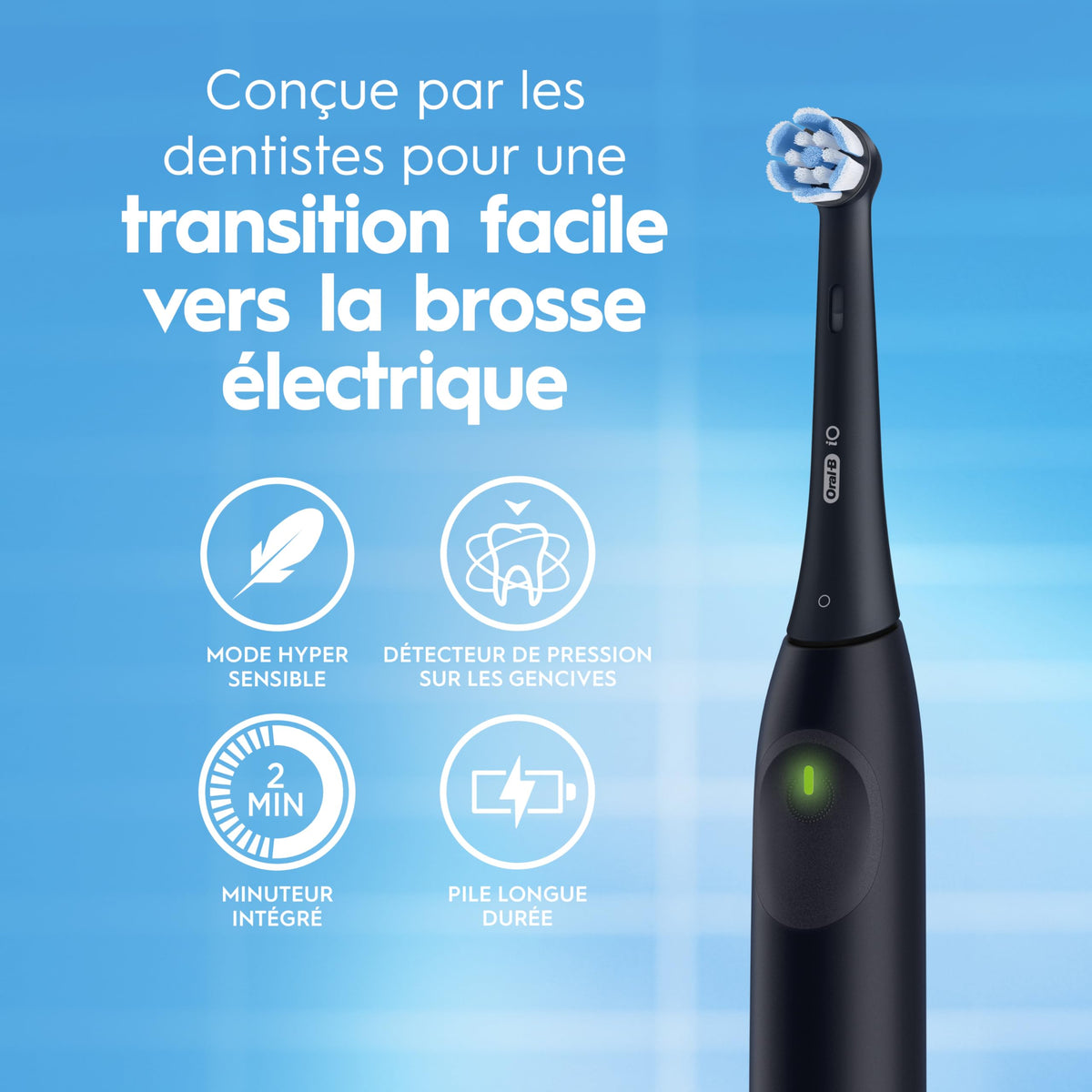 Oral-B iO2 Electric Toothbrush Twin Pack, Black & White