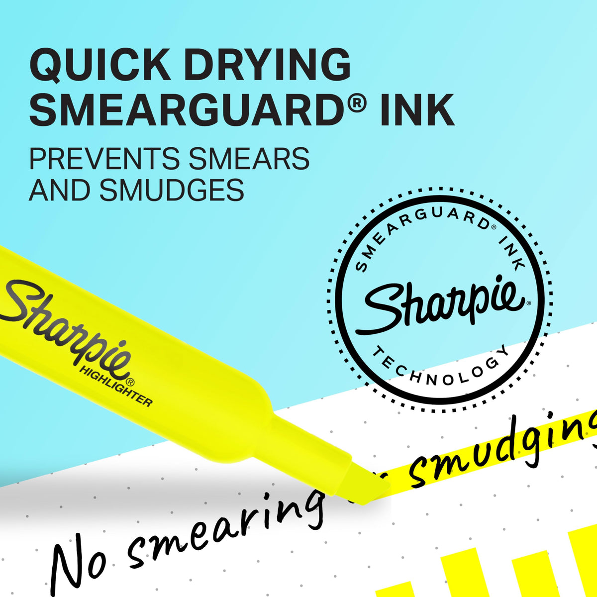 Sharpie Tank Highlighters, Chisel Tip, Yellow, 36 Count
