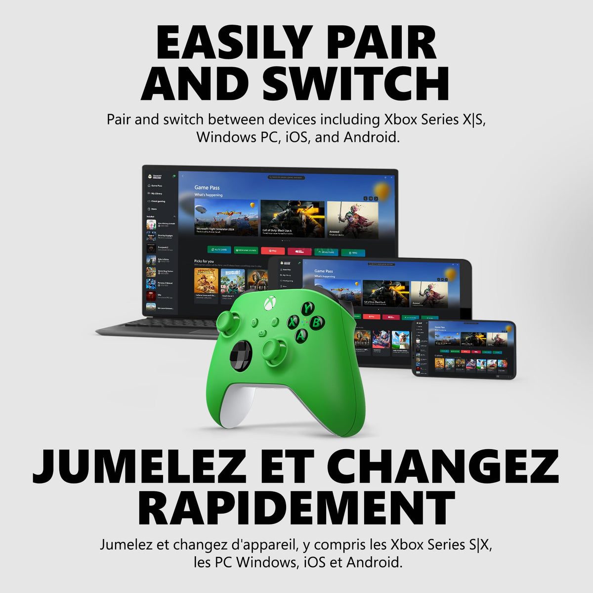 Xbox Core Wireless Controller, Velocity Green