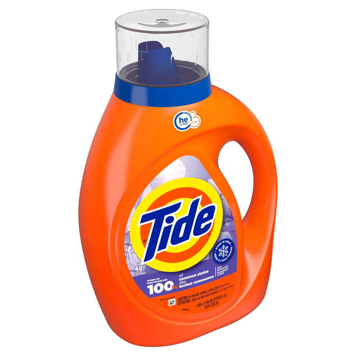 Tide Liquid Laundry Detergent, Iris Bouquet, 48 Loads, 1.86 L