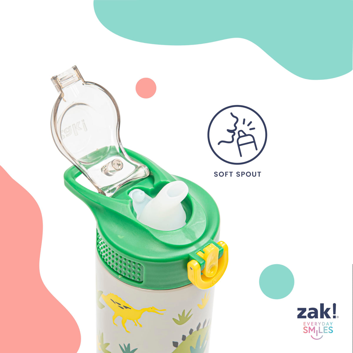 Zak Designs Kpop Demon Hunters Kids Water Bottle, Sage, 19 oz