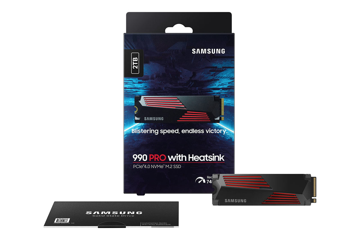 Samsung 990 PRO w/Heatsink SSD 2TB PCIe Gen4 NVMe M.2, MZ-V9P2T0CW