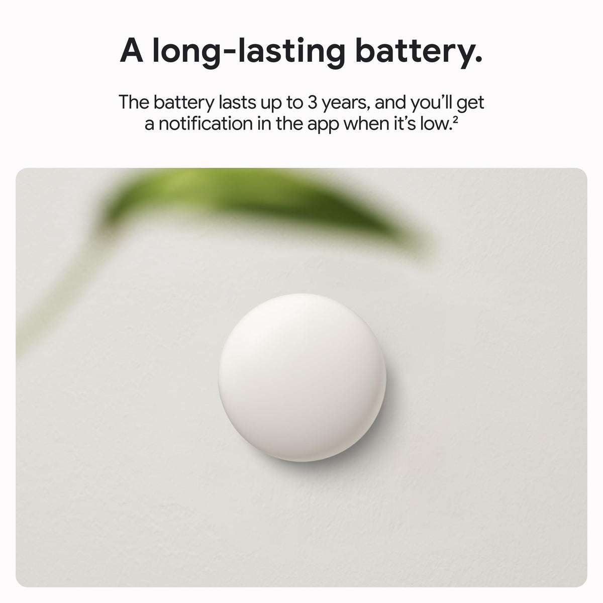 Google Nest Temperature Sensor, 2nd Gen, Porcelain, 1-Pack