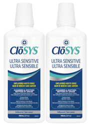 CloSYS Ultra-Sensitive Oral Rinse, Unflavoured, 32oz, 2 Pack
