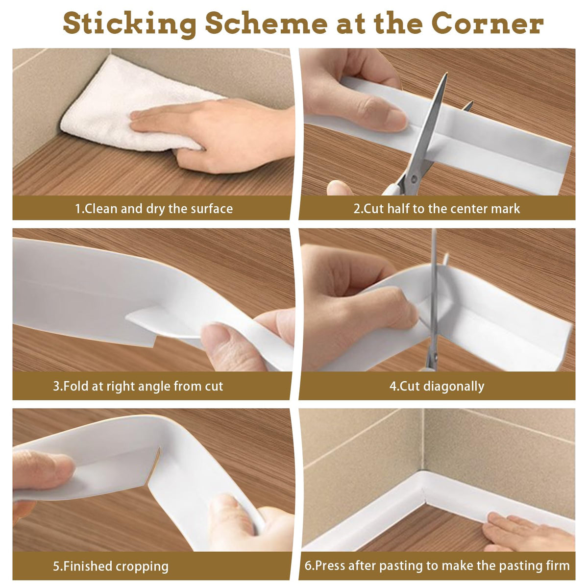 Self Adhesive Waterproof Caulk Tape with Sealing Tool (2 Rolls)