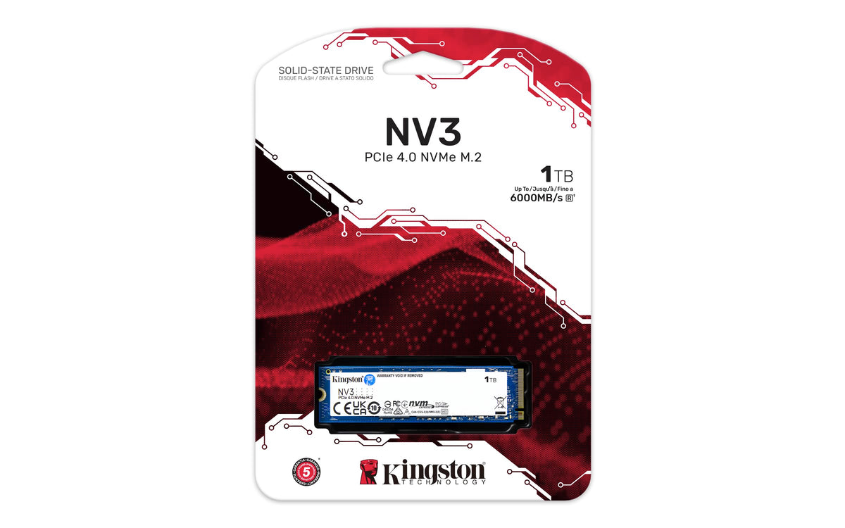 Kingston NV3 1TB M.2 2280 NVMe PCIe 4.0 SSD (SNV3S/1000G)