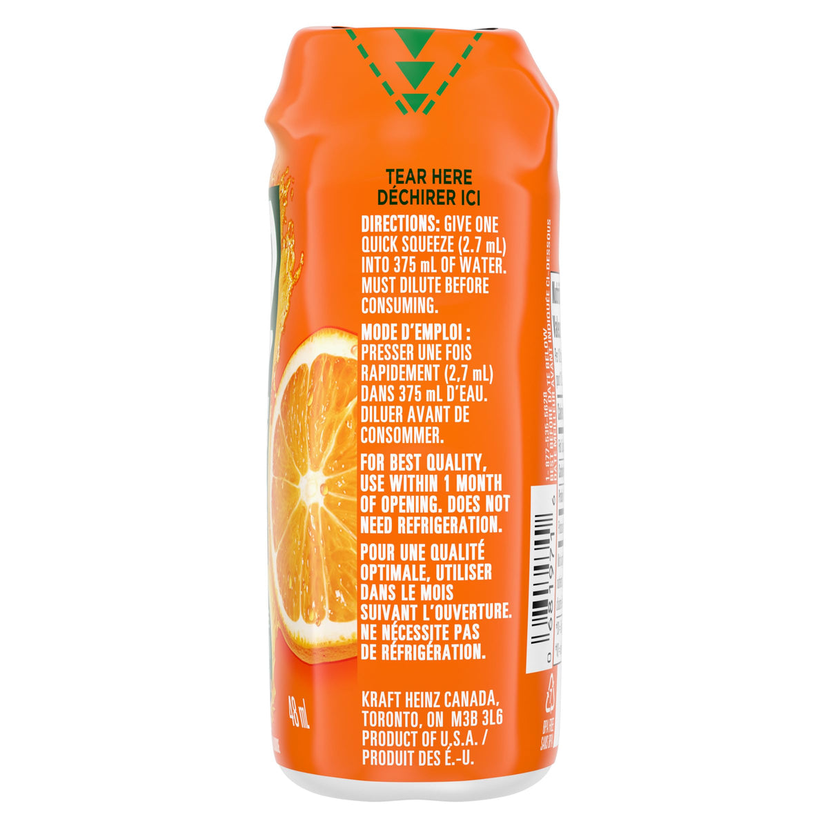 Tang Orange Liquid Drink Mix, 48 mL, 12 Pack