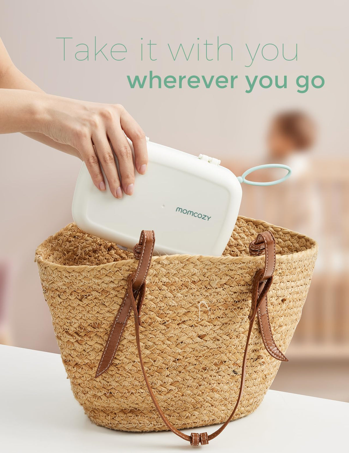 Momcozy 7 in 1 Travel Bottle Cleaning Kit with Drying Rack