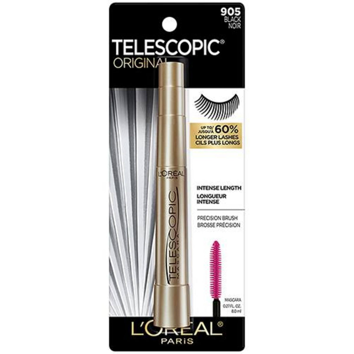 L'Oréal Paris Telescopic Lengthening Mascara, Black, 8 ml