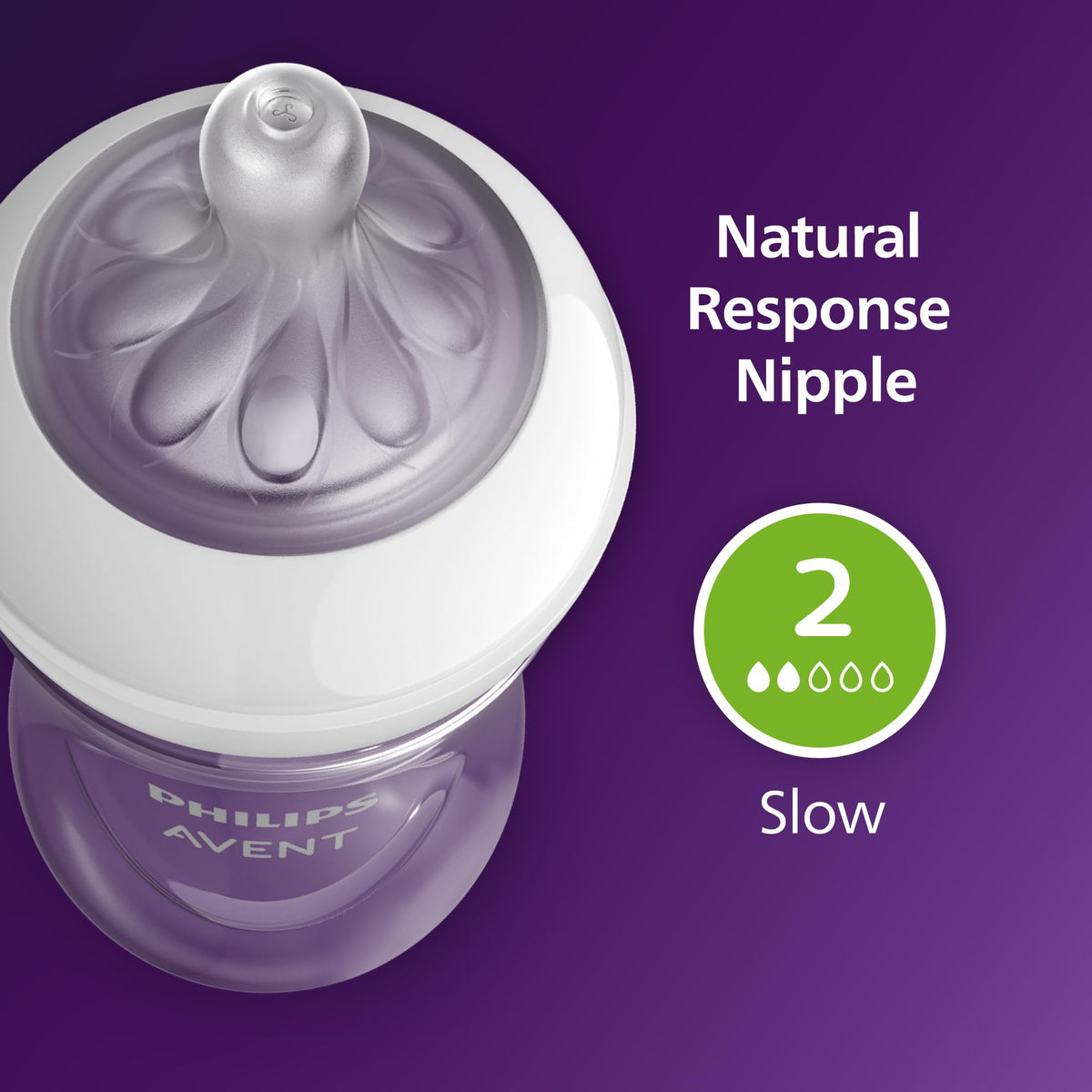 Philips Avent Natural Baby Bottles, Slow Flow, 4 oz (4 Pack)