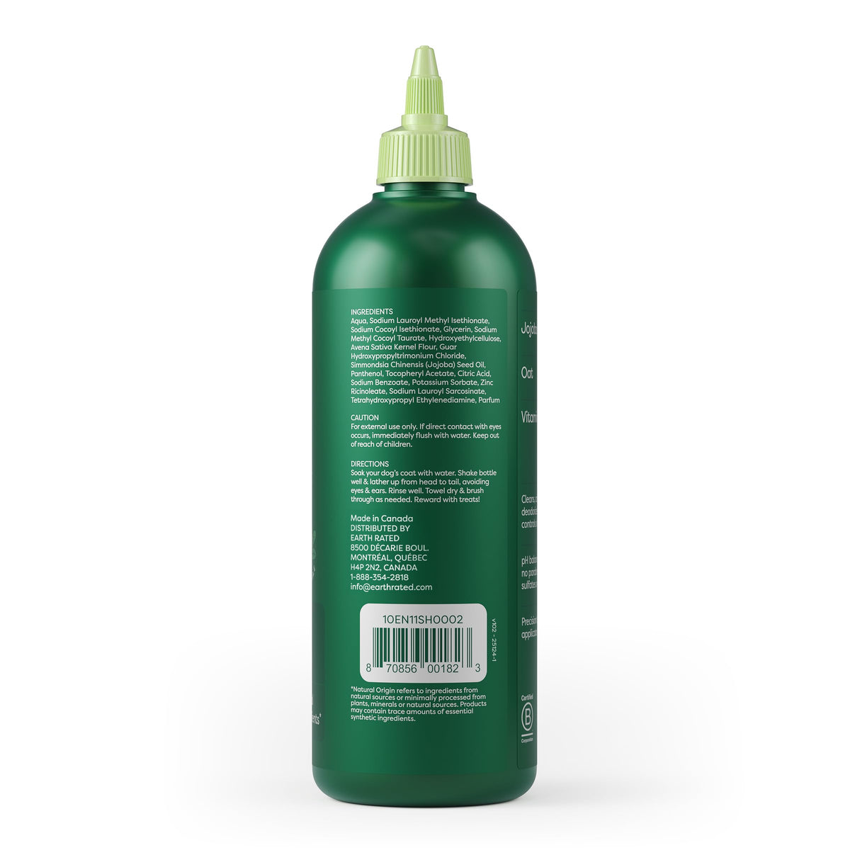 Earth Rated 3-in-1 Deshedding Dog Shampoo, White Tea & Basil, 473 ml