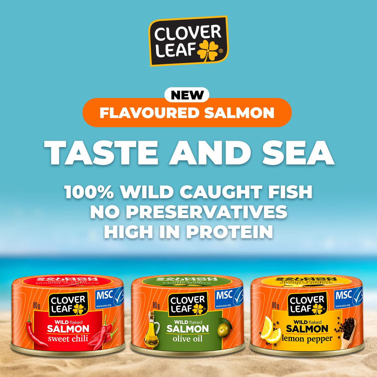 Clover Leaf Wild Flaked Pink Salmon in Olive Oil, 24 x 80g Cans