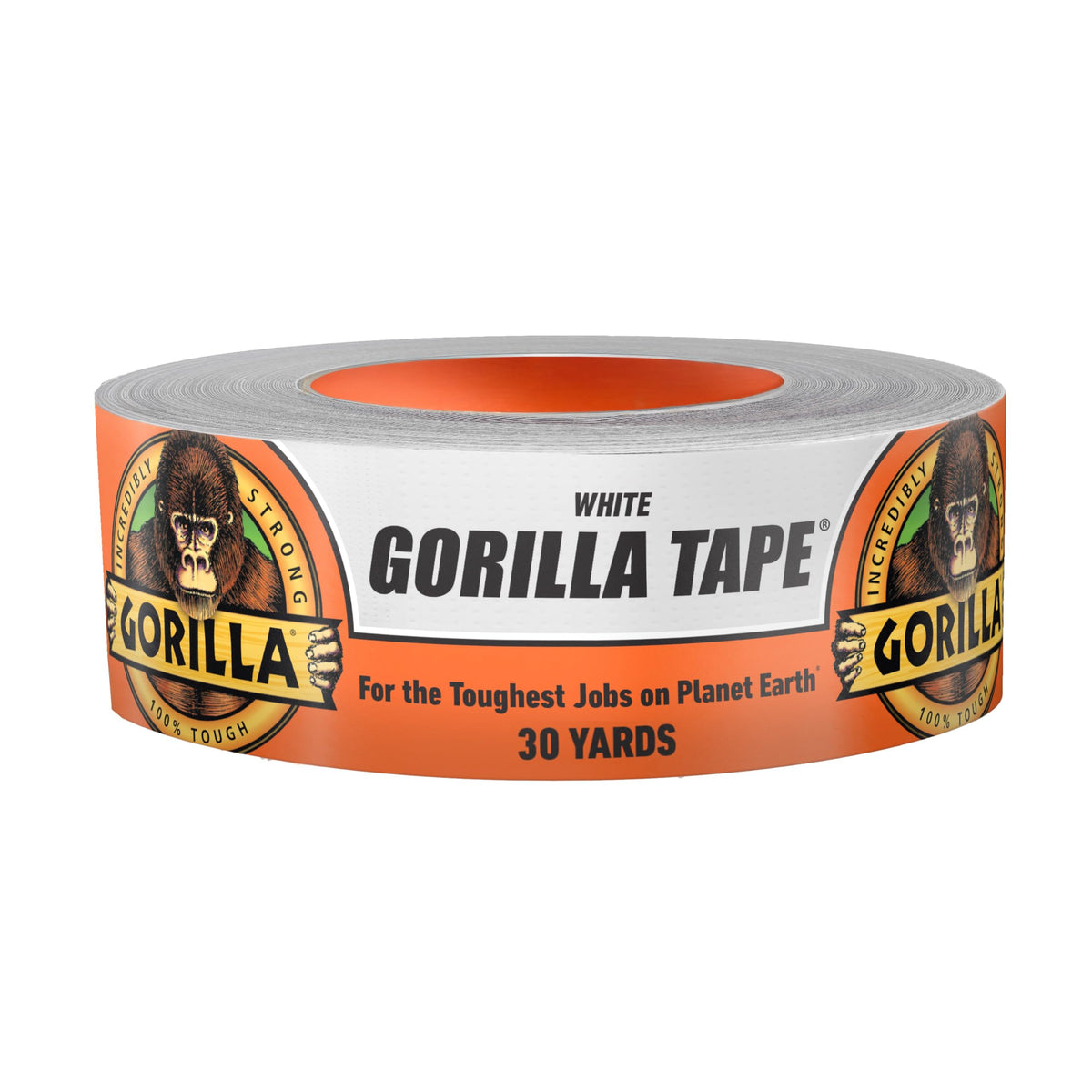 Gorilla Duct Tape, White, 1.88 in x 30 yd, 6025001
