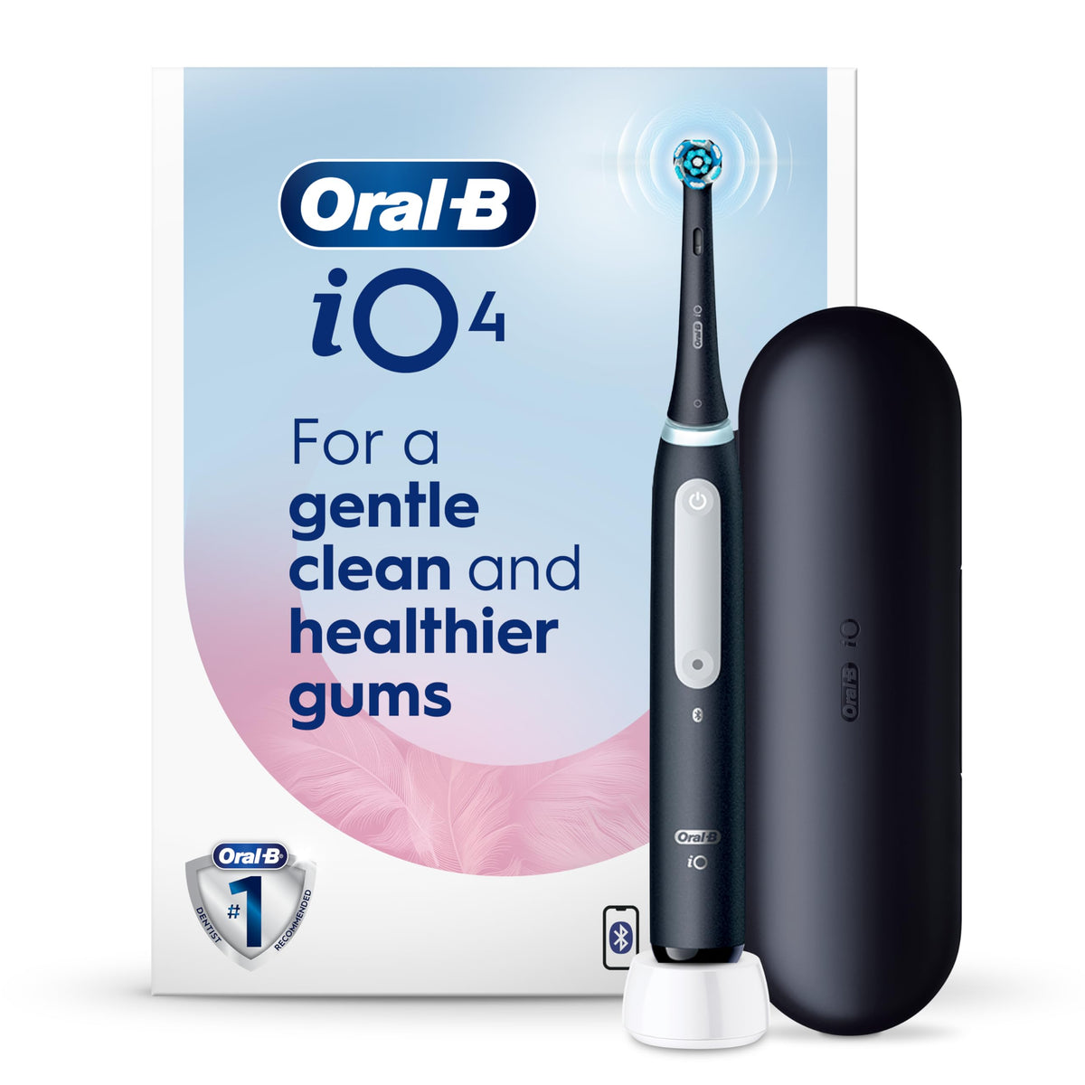 Oral-B iO4 Electric Toothbrush, Black, with Travel Case