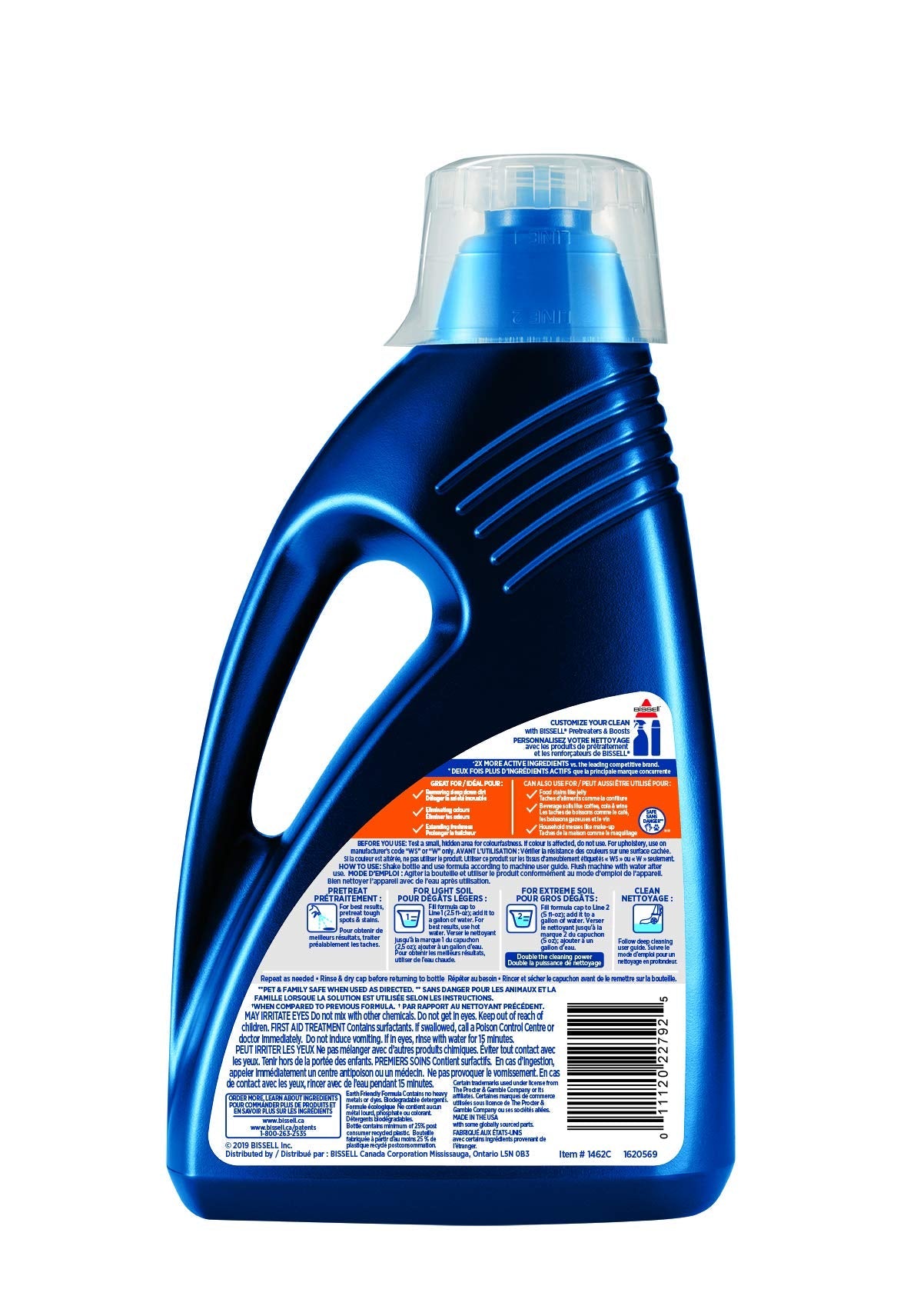 BISSELL Oxy Clean + Fresh Carpet Cleaning Formula 1462C, 60 oz