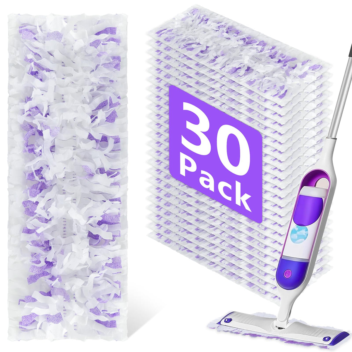 Disposable Mop Pads for Swiffer Power Mop, 30 Pack