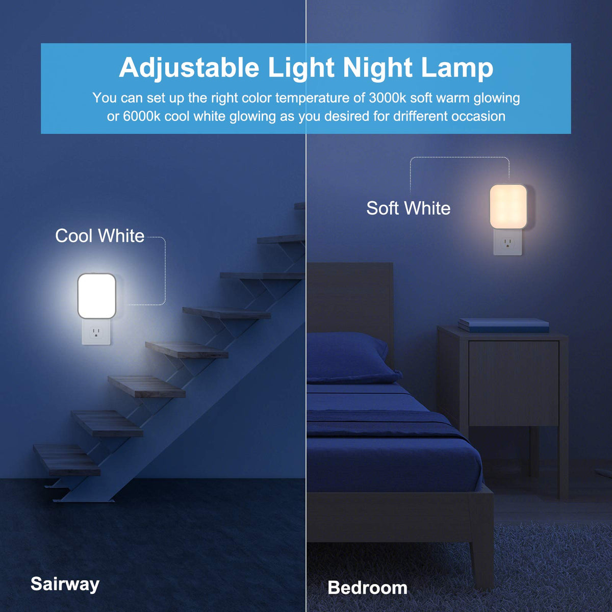 Lomotech Plug-In LED Dusk to Dawn Night Lights (4 Pack)