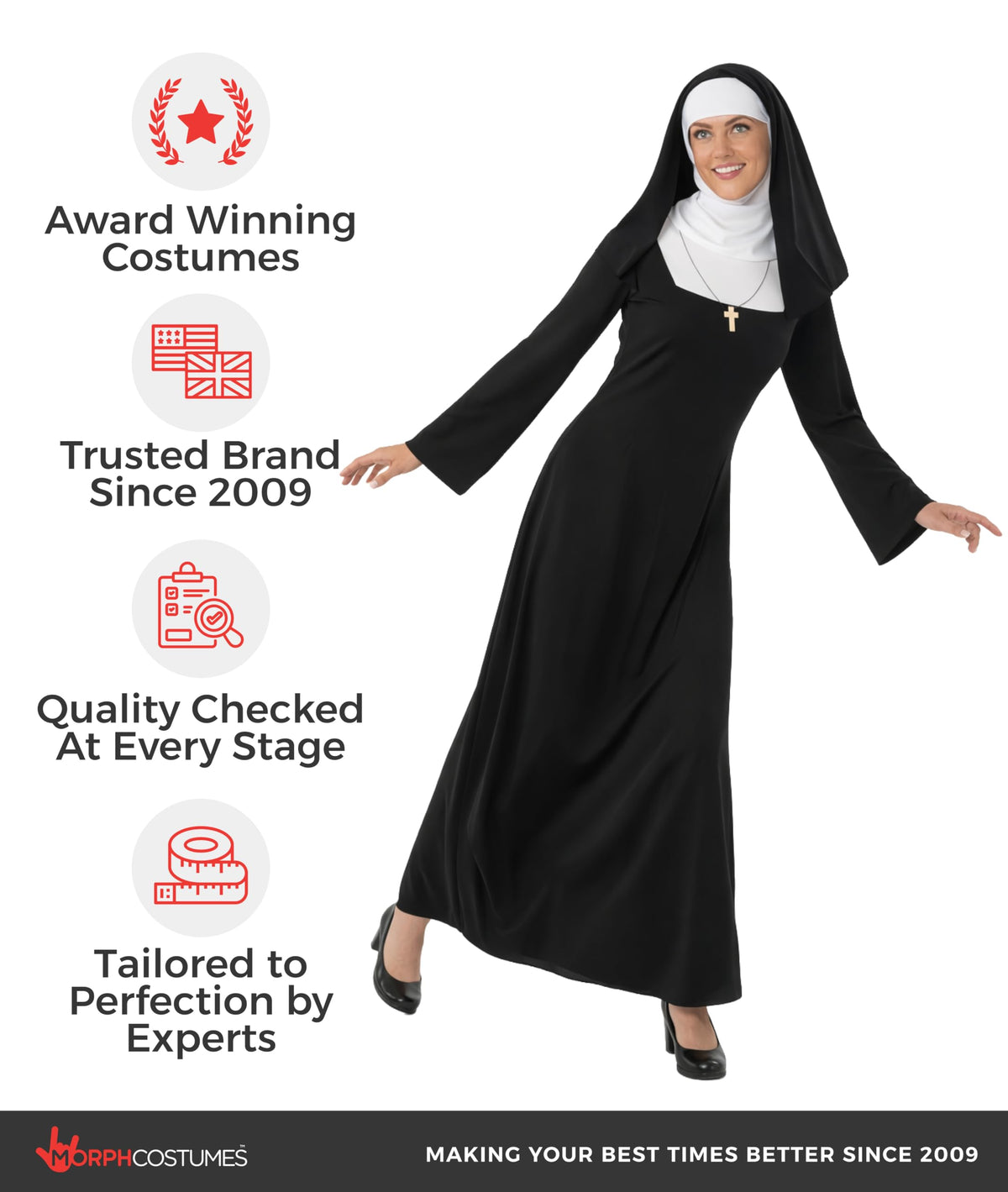 Fun Shack Nun Women's Costume, Large